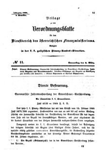 Verordnungsblatt für den Dienstbereich des K.K. Finanzministeriums für die im Reichsrate Vertretenen Königreiche und Länder : [...] : Beilage zu dem Verordnungsblatte für den Dienstbereich des K.K. Österr. Finanz-Ministeriums 