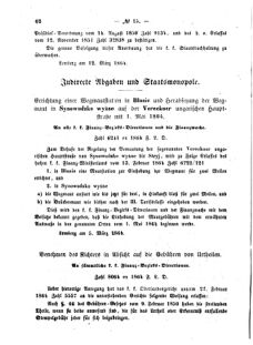 Verordnungsblatt für den Dienstbereich des K.K. Finanzministeriums für die im Reichsrate Vertretenen Königreiche und Länder : [...] : Beilage zu dem Verordnungsblatte für den Dienstbereich des K.K. Österr. Finanz-Ministeriums  18640331 Seite: 2