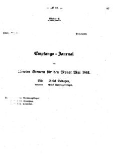 Verordnungsblatt für den Dienstbereich des K.K. Finanzministeriums für die im Reichsrate Vertretenen Königreiche und Länder : [...] : Beilage zu dem Verordnungsblatte für den Dienstbereich des K.K. Österr. Finanz-Ministeriums  18640530 Seite: 15