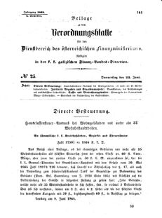 Verordnungsblatt für den Dienstbereich des K.K. Finanzministeriums für die im Reichsrate Vertretenen Königreiche und Länder : [...] : Beilage zu dem Verordnungsblatte für den Dienstbereich des K.K. Österr. Finanz-Ministeriums 