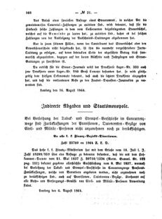 Verordnungsblatt für den Dienstbereich des K.K. Finanzministeriums für die im Reichsrate Vertretenen Königreiche und Länder : [...] : Beilage zu dem Verordnungsblatte für den Dienstbereich des K.K. Österr. Finanz-Ministeriums  18640829 Seite: 4