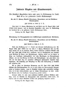 Verordnungsblatt für den Dienstbereich des K.K. Finanzministeriums für die im Reichsrate Vertretenen Königreiche und Länder : [...] : Beilage zu dem Verordnungsblatte für den Dienstbereich des K.K. Österr. Finanz-Ministeriums  18640903 Seite: 4