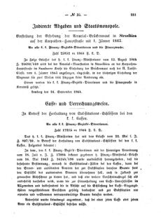 Verordnungsblatt für den Dienstbereich des K.K. Finanzministeriums für die im Reichsrate Vertretenen Königreiche und Länder : [...] : Beilage zu dem Verordnungsblatte für den Dienstbereich des K.K. Österr. Finanz-Ministeriums  18641017 Seite: 3