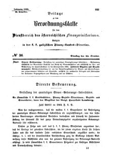 Verordnungsblatt für den Dienstbereich des K.K. Finanzministeriums für die im Reichsrate Vertretenen Königreiche und Länder : [...] : Beilage zu dem Verordnungsblatte für den Dienstbereich des K.K. Österr. Finanz-Ministeriums 