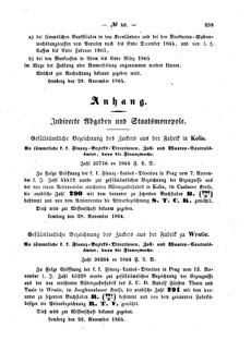 Verordnungsblatt für den Dienstbereich des K.K. Finanzministeriums für die im Reichsrate Vertretenen Königreiche und Länder : [...] : Beilage zu dem Verordnungsblatte für den Dienstbereich des K.K. Österr. Finanz-Ministeriums  18641216 Seite: 3