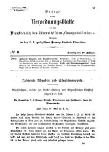 Verordnungsblatt für den Dienstbereich des K.K. Finanzministeriums für die im Reichsrate Vertretenen Königreiche und Länder : [...] : Beilage zu dem Verordnungsblatte für den Dienstbereich des K.K. Österr. Finanz-Ministeriums 