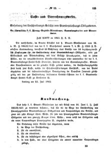 Verordnungsblatt für den Dienstbereich des K.K. Finanzministeriums für die im Reichsrate Vertretenen Königreiche und Länder : [...] : Beilage zu dem Verordnungsblatte für den Dienstbereich des K.K. Österr. Finanz-Ministeriums  18650807 Seite: 5