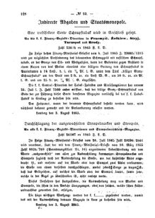 Verordnungsblatt für den Dienstbereich des K.K. Finanzministeriums für die im Reichsrate Vertretenen Königreiche und Länder : [...] : Beilage zu dem Verordnungsblatte für den Dienstbereich des K.K. Österr. Finanz-Ministeriums  18650812 Seite: 2