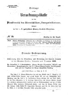 Verordnungsblatt für den Dienstbereich des K.K. Finanzministeriums für die im Reichsrate Vertretenen Königreiche und Länder : [...] : Beilage zu dem Verordnungsblatte für den Dienstbereich des K.K. Österr. Finanz-Ministeriums 