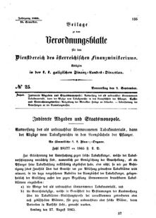 Verordnungsblatt für den Dienstbereich des K.K. Finanzministeriums für die im Reichsrate Vertretenen Königreiche und Länder : [...] : Beilage zu dem Verordnungsblatte für den Dienstbereich des K.K. Österr. Finanz-Ministeriums 