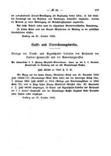 Verordnungsblatt für den Dienstbereich des K.K. Finanzministeriums für die im Reichsrate Vertretenen Königreiche und Länder : [...] : Beilage zu dem Verordnungsblatte für den Dienstbereich des K.K. Österr. Finanz-Ministeriums  18651104 Seite: 3