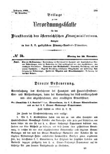 Verordnungsblatt für den Dienstbereich des K.K. Finanzministeriums für die im Reichsrate Vertretenen Königreiche und Länder : [...] : Beilage zu dem Verordnungsblatte für den Dienstbereich des K.K. Österr. Finanz-Ministeriums 