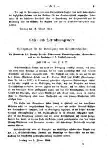 Verordnungsblatt für den Dienstbereich des K.K. Finanzministeriums für die im Reichsrate Vertretenen Königreiche und Länder : [...] : Beilage zu dem Verordnungsblatte für den Dienstbereich des K.K. Österr. Finanz-Ministeriums  18660123 Seite: 5