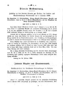 Verordnungsblatt für den Dienstbereich des K.K. Finanzministeriums für die im Reichsrate Vertretenen Königreiche und Länder : [...] : Beilage zu dem Verordnungsblatte für den Dienstbereich des K.K. Österr. Finanz-Ministeriums  18660223 Seite: 2