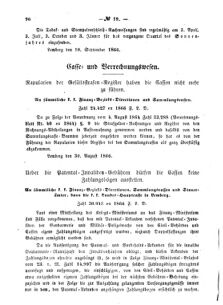 Verordnungsblatt für den Dienstbereich des K.K. Finanzministeriums für die im Reichsrate Vertretenen Königreiche und Länder : [...] : Beilage zu dem Verordnungsblatte für den Dienstbereich des K.K. Österr. Finanz-Ministeriums  18660921 Seite: 4