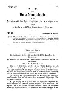 Verordnungsblatt für den Dienstbereich des K.K. Finanzministeriums für die im Reichsrate Vertretenen Königreiche und Länder : [...] : Beilage zu dem Verordnungsblatte für den Dienstbereich des K.K. Österr. Finanz-Ministeriums 