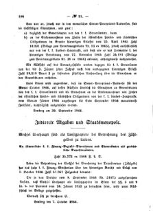 Verordnungsblatt für den Dienstbereich des K.K. Finanzministeriums für die im Reichsrate Vertretenen Königreiche und Länder : [...] : Beilage zu dem Verordnungsblatte für den Dienstbereich des K.K. Österr. Finanz-Ministeriums  18661027 Seite: 2