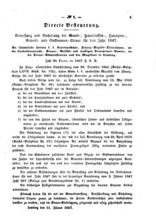 Verordnungsblatt für den Dienstbereich des K.K. Finanzministeriums für die im Reichsrate Vertretenen Königreiche und Länder : [...] : Beilage zu dem Verordnungsblatte für den Dienstbereich des K.K. Österr. Finanz-Ministeriums  18670108 Seite: 5