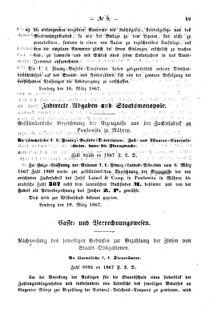 Verordnungsblatt für den Dienstbereich des K.K. Finanzministeriums für die im Reichsrate Vertretenen Königreiche und Länder : [...] : Beilage zu dem Verordnungsblatte für den Dienstbereich des K.K. Österr. Finanz-Ministeriums  18670405 Seite: 3