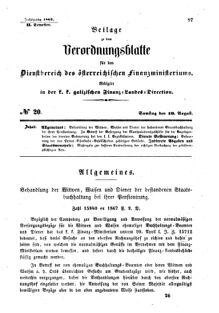 Verordnungsblatt für den Dienstbereich des K.K. Finanzministeriums für die im Reichsrate Vertretenen Königreiche und Länder : [...] : Beilage zu dem Verordnungsblatte für den Dienstbereich des K.K. Österr. Finanz-Ministeriums 