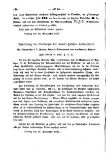 Verordnungsblatt für den Dienstbereich des K.K. Finanzministeriums für die im Reichsrate Vertretenen Königreiche und Länder : [...] : Beilage zu dem Verordnungsblatte für den Dienstbereich des K.K. Österr. Finanz-Ministeriums  18671002 Seite: 6