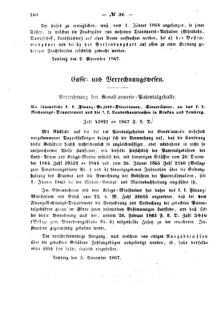 Verordnungsblatt für den Dienstbereich des K.K. Finanzministeriums für die im Reichsrate Vertretenen Königreiche und Länder : [...] : Beilage zu dem Verordnungsblatte für den Dienstbereich des K.K. Österr. Finanz-Ministeriums  18671119 Seite: 8