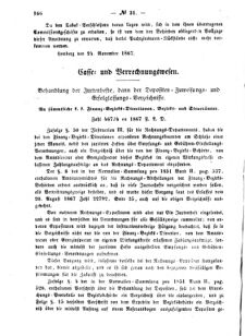 Verordnungsblatt für den Dienstbereich des K.K. Finanzministeriums für die im Reichsrate Vertretenen Königreiche und Länder : [...] : Beilage zu dem Verordnungsblatte für den Dienstbereich des K.K. Österr. Finanz-Ministeriums  18671207 Seite: 6