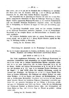 Verordnungsblatt für den Dienstbereich des K.K. Finanzministeriums für die im Reichsrate Vertretenen Königreiche und Länder : [...] : Beilage zu dem Verordnungsblatte für den Dienstbereich des K.K. Österr. Finanz-Ministeriums  18671207 Seite: 7