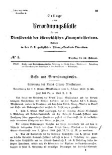 Verordnungsblatt für den Dienstbereich des K.K. Finanzministeriums für die im Reichsrate Vertretenen Königreiche und Länder : [...] : Beilage zu dem Verordnungsblatte für den Dienstbereich des K.K. Österr. Finanz-Ministeriums 