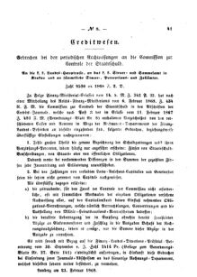 Verordnungsblatt für den Dienstbereich des K.K. Finanzministeriums für die im Reichsrate Vertretenen Königreiche und Länder : [...] : Beilage zu dem Verordnungsblatte für den Dienstbereich des K.K. Österr. Finanz-Ministeriums  18680304 Seite: 5