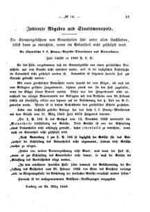 Verordnungsblatt für den Dienstbereich des K.K. Finanzministeriums für die im Reichsrate Vertretenen Königreiche und Länder : [...] : Beilage zu dem Verordnungsblatte für den Dienstbereich des K.K. Österr. Finanz-Ministeriums  18680408 Seite: 3