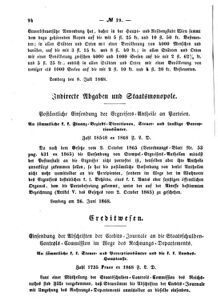 Verordnungsblatt für den Dienstbereich des K.K. Finanzministeriums für die im Reichsrate Vertretenen Königreiche und Länder : [...] : Beilage zu dem Verordnungsblatte für den Dienstbereich des K.K. Österr. Finanz-Ministeriums  18680716 Seite: 2