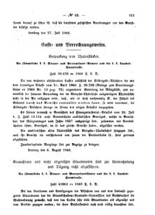 Verordnungsblatt für den Dienstbereich des K.K. Finanzministeriums für die im Reichsrate Vertretenen Königreiche und Länder : [...] : Beilage zu dem Verordnungsblatte für den Dienstbereich des K.K. Österr. Finanz-Ministeriums  18680822 Seite: 3