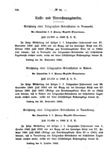 Verordnungsblatt für den Dienstbereich des K.K. Finanzministeriums für die im Reichsrate Vertretenen Königreiche und Länder : [...] : Beilage zu dem Verordnungsblatte für den Dienstbereich des K.K. Österr. Finanz-Ministeriums  18681020 Seite: 2