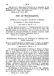 Verordnungsblatt für den Dienstbereich des K.K. Finanzministeriums für die im Reichsrate Vertretenen Königreiche und Länder : [...] : Beilage zu dem Verordnungsblatte für den Dienstbereich des K.K. Österr. Finanz-Ministeriums  18681117 Seite: 4