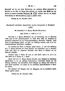 Verordnungsblatt für den Dienstbereich des K.K. Finanzministeriums für die im Reichsrate Vertretenen Königreiche und Länder : [...] : Beilage zu dem Verordnungsblatte für den Dienstbereich des K.K. Österr. Finanz-Ministeriums  18681224 Seite: 3