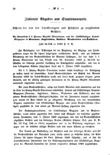 Verordnungsblatt für den Dienstbereich des K.K. Finanzministeriums für die im Reichsrate Vertretenen Königreiche und Länder : [...] : Beilage zu dem Verordnungsblatte für den Dienstbereich des K.K. Österr. Finanz-Ministeriums  18690108 Seite: 10