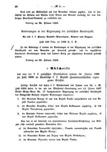 Verordnungsblatt für den Dienstbereich des K.K. Finanzministeriums für die im Reichsrate Vertretenen Königreiche und Länder : [...] : Beilage zu dem Verordnungsblatte für den Dienstbereich des K.K. Österr. Finanz-Ministeriums  18690308 Seite: 2