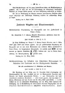 Verordnungsblatt für den Dienstbereich des K.K. Finanzministeriums für die im Reichsrate Vertretenen Königreiche und Länder : [...] : Beilage zu dem Verordnungsblatte für den Dienstbereich des K.K. Österr. Finanz-Ministeriums  18690410 Seite: 4