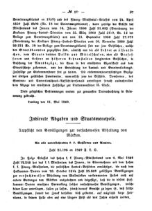 Verordnungsblatt für den Dienstbereich des K.K. Finanzministeriums für die im Reichsrate Vertretenen Königreiche und Länder : [...] : Beilage zu dem Verordnungsblatte für den Dienstbereich des K.K. Österr. Finanz-Ministeriums  18690522 Seite: 3