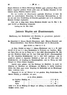 Verordnungsblatt für den Dienstbereich des K.K. Finanzministeriums für die im Reichsrate Vertretenen Königreiche und Länder : [...] : Beilage zu dem Verordnungsblatte für den Dienstbereich des K.K. Österr. Finanz-Ministeriums  18690601 Seite: 2