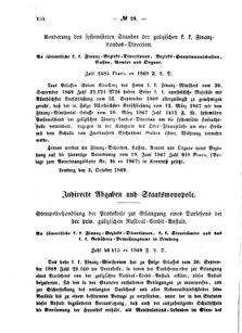 Verordnungsblatt für den Dienstbereich des K.K. Finanzministeriums für die im Reichsrate Vertretenen Königreiche und Länder : [...] : Beilage zu dem Verordnungsblatte für den Dienstbereich des K.K. Österr. Finanz-Ministeriums  18691026 Seite: 2