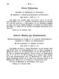 Verordnungsblatt für den Dienstbereich des K.K. Finanzministeriums für die im Reichsrate Vertretenen Königreiche und Länder : [...] : Beilage zu dem Verordnungsblatte für den Dienstbereich des K.K. Österr. Finanz-Ministeriums  18691222 Seite: 8