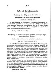 Verordnungsblatt für den Dienstbereich des K.K. Finanzministeriums für die im Reichsrate Vertretenen Königreiche und Länder : [...] : Beilage zu dem Verordnungsblatte für den Dienstbereich des K.K. Österr. Finanz-Ministeriums  18700117 Seite: 4