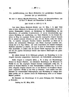 Verordnungsblatt für den Dienstbereich des K.K. Finanzministeriums für die im Reichsrate Vertretenen Königreiche und Länder : [...] : Beilage zu dem Verordnungsblatte für den Dienstbereich des K.K. Österr. Finanz-Ministeriums  18700411 Seite: 2