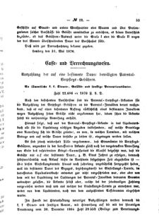 Verordnungsblatt für den Dienstbereich des K.K. Finanzministeriums für die im Reichsrate Vertretenen Königreiche und Länder : [...] : Beilage zu dem Verordnungsblatte für den Dienstbereich des K.K. Österr. Finanz-Ministeriums  18700627 Seite: 3