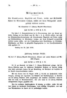 Verordnungsblatt für den Dienstbereich des K.K. Finanzministeriums für die im Reichsrate Vertretenen Königreiche und Länder : [...] : Beilage zu dem Verordnungsblatte für den Dienstbereich des K.K. Österr. Finanz-Ministeriums  18700910 Seite: 2