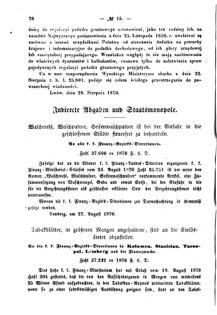 Verordnungsblatt für den Dienstbereich des K.K. Finanzministeriums für die im Reichsrate Vertretenen Königreiche und Länder : [...] : Beilage zu dem Verordnungsblatte für den Dienstbereich des K.K. Österr. Finanz-Ministeriums  18700910 Seite: 4