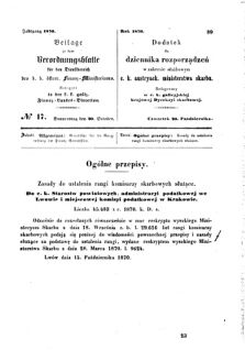 Verordnungsblatt für den Dienstbereich des K.K. Finanzministeriums für die im Reichsrate Vertretenen Königreiche und Länder : [...] : Beilage zu dem Verordnungsblatte für den Dienstbereich des K.K. Österr. Finanz-Ministeriums  18701020 Seite: 1