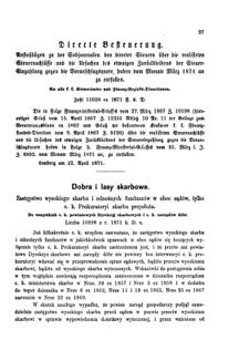 Verordnungsblatt für den Dienstbereich des K.K. Finanzministeriums für die im Reichsrate Vertretenen Königreiche und Länder : [...] : Beilage zu dem Verordnungsblatte für den Dienstbereich des K.K. Österr. Finanz-Ministeriums  18710506 Seite: 5